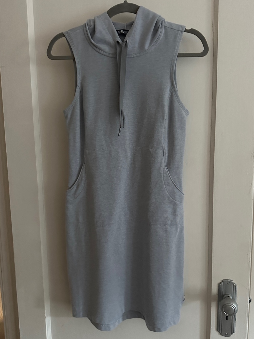North face XS Sleeveless Hooded sweatshirt Dress in Light Gray